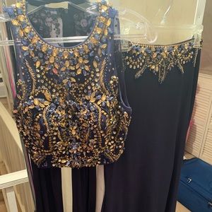 2 piece evening gown